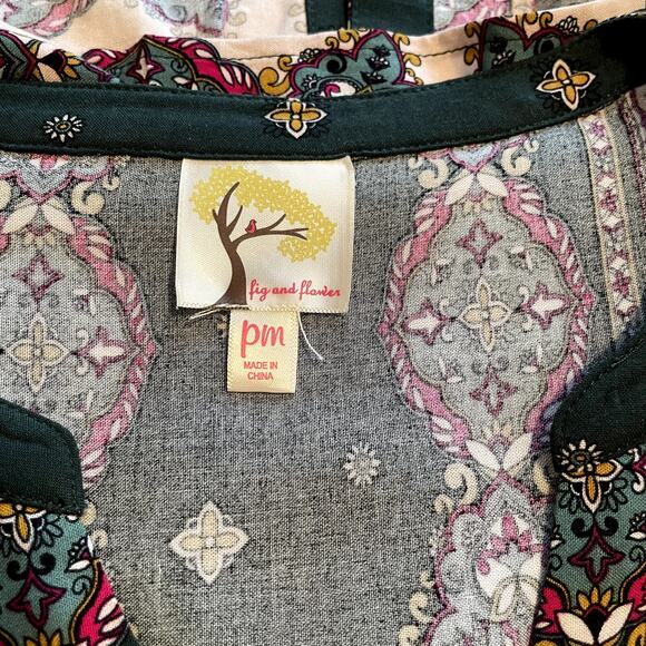 Anthropologie Fig and Flower Boho Peasant Blouse, size MP - Picture 6 of 8